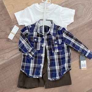 NWT Kenneth Cole Reaction 3 piece boys set in Sz 12m